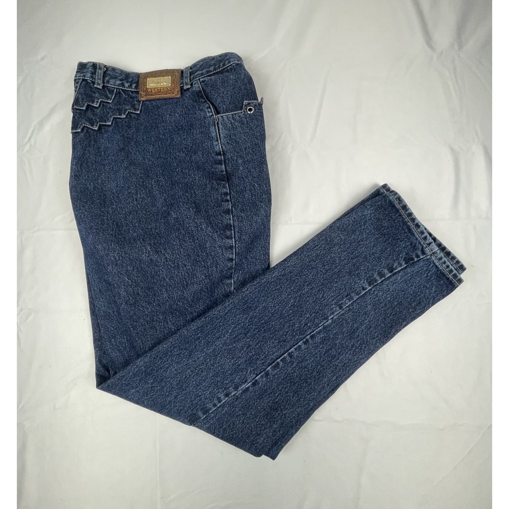 VINTAGE LAWMAN WESTERN JEANS WOMENS 19/20 RELAXED FIT HIGH RISE WESTERN DENIM